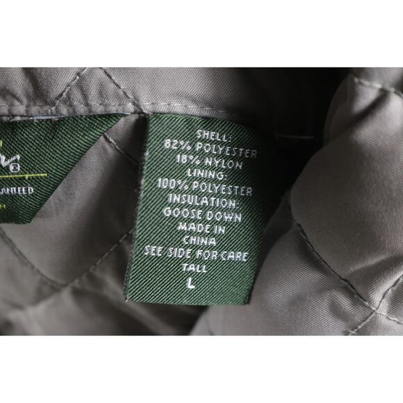 Eddie Bauer Goose Down Jacket Womens Brown Large Quilted Puffer 650 Fill Power - Picture 5 of 11